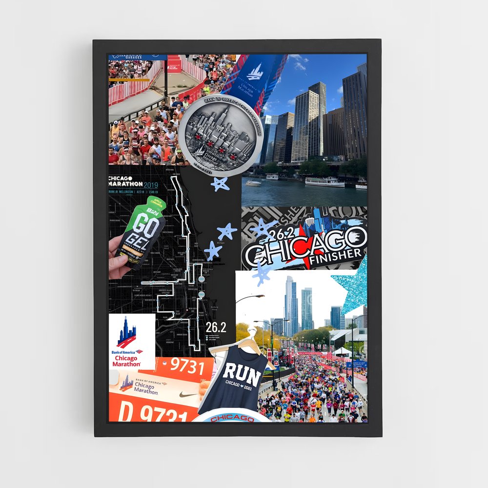 Poster Chicago Run – affiche Athlétisme (vue 2)